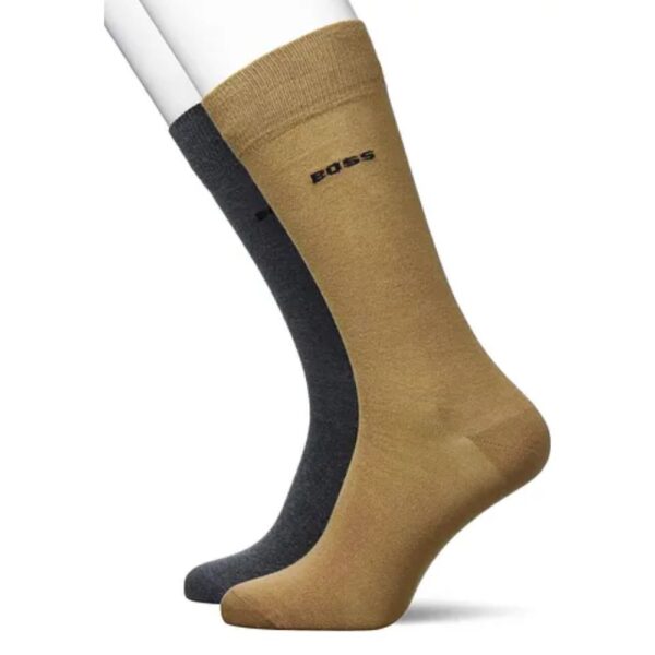 BOSS 2 PACK Dark Beige and Grey Socks