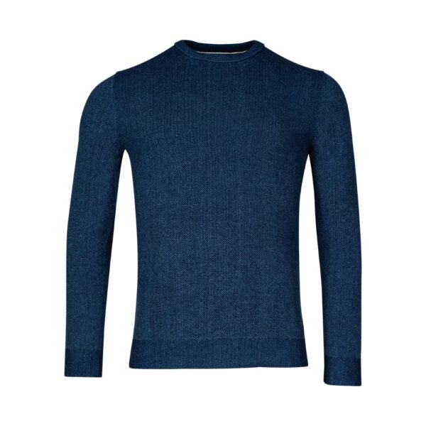 Baileys Waffle Navy Blue Crew Neck Jumper