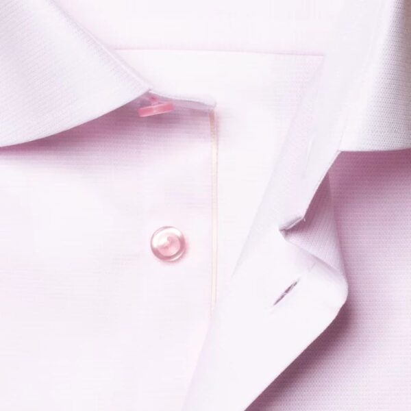 Eton Super Fine Ribbed Contemporary Fit Pink Shirt 2