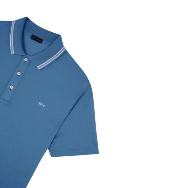 Paul Shark Knitted Cotton Pique Blue Polo 2