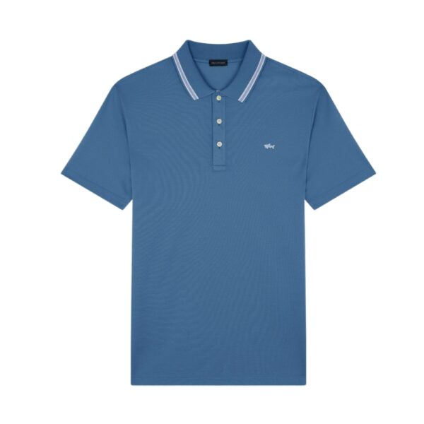 Paul Shark Knitted Cotton Pique Blue Polo