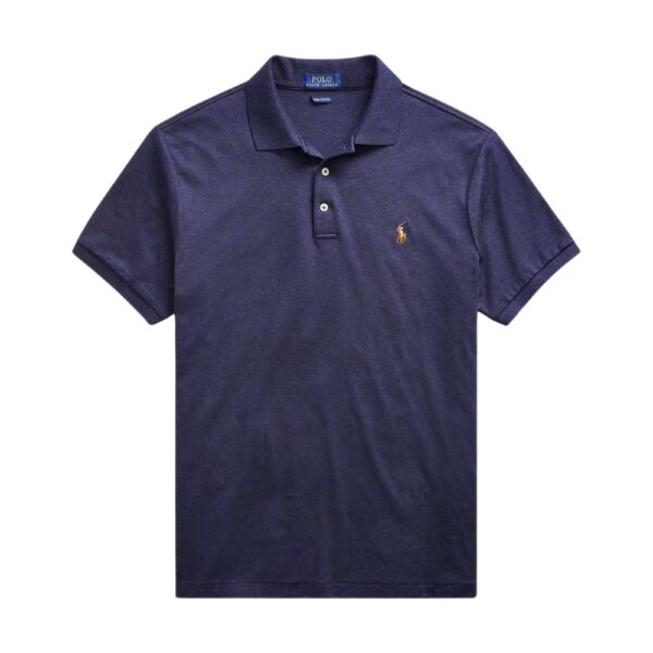 Polo Ralph Lauren Custom Slim Fit Soft Cotton Refined Navy Polo Shirt