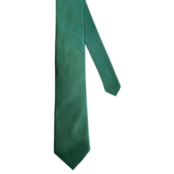 Warwicks Green Herringbone Tie