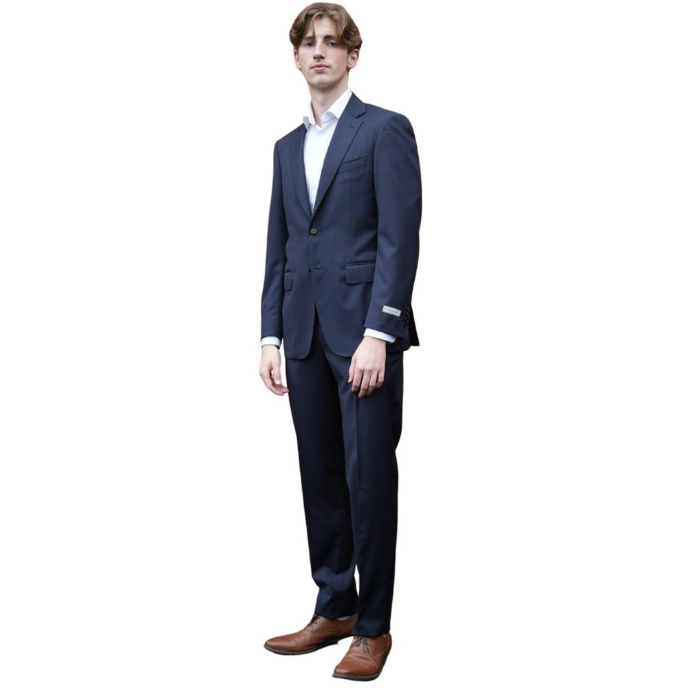 CANALI Blue Pure Wool Pinpoint Regular Fit Suit