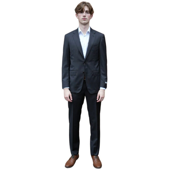 CANALI Charcoal Pinpoint Suit full