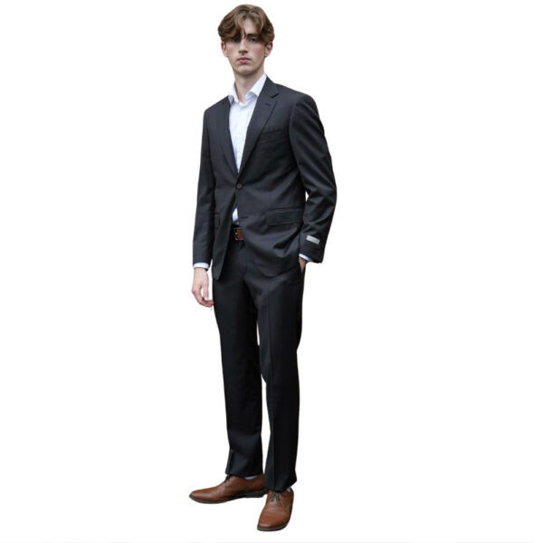 CANALI Charcoal Pinpoint Suit full side