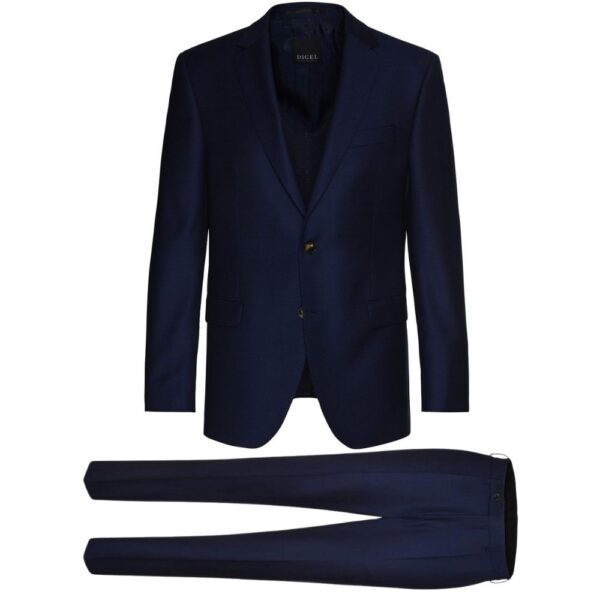 DIGEL Textured Pin Dot Blue Suit