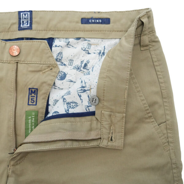 MEYER M 5 STRETCH FABRIC BEIGE CHINOS detail