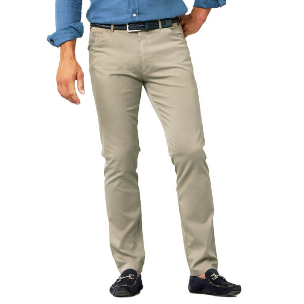 Meyer Chicago Textured Washed Beige Chinos