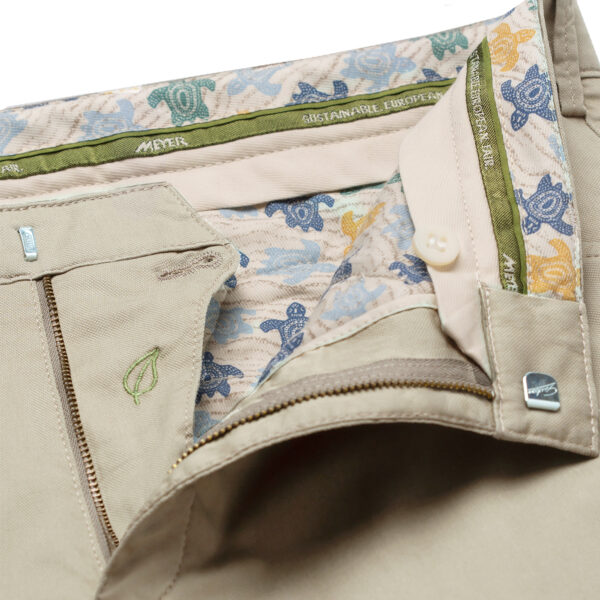 Meyer Chicago Textured Washed Beige Chinos inside detail