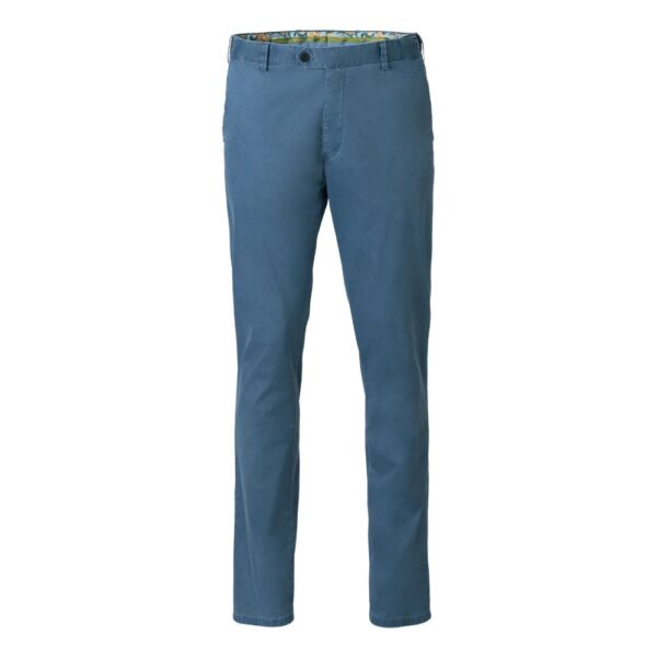 Meyer Chicago Textured Washed Blue Chinos 4