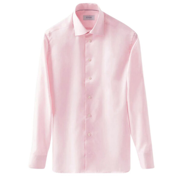 Eton Signature Twill Contemporary Fit Pink Shirt 2