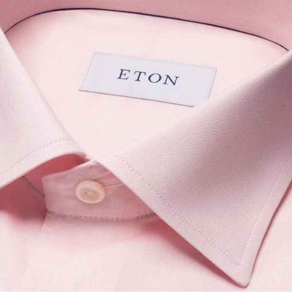 Eton Signature Twill Contemporary Fit Pink Shirt