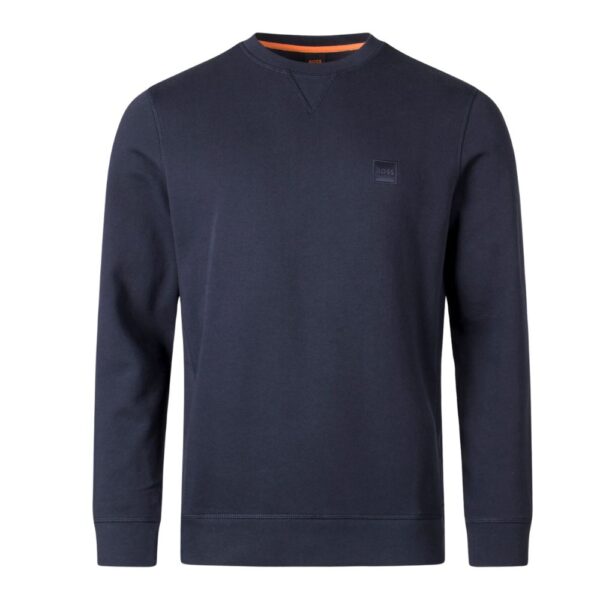 BOSS Westart Relaxed Fit Cotton Navy Sweatshirt