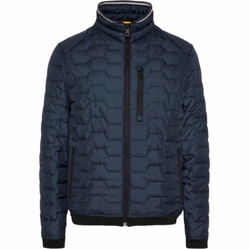 Bugatti Lightweight Geometric Quilted Air series Navy Jacket front