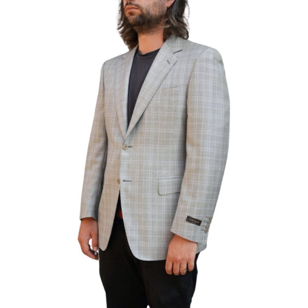 Canali Check Silver Smart Jacket side