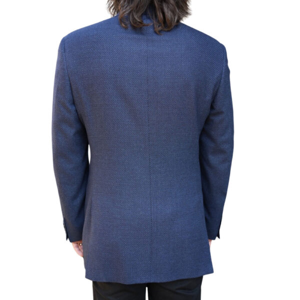 Canali Flecked Navy Smart Jacket back