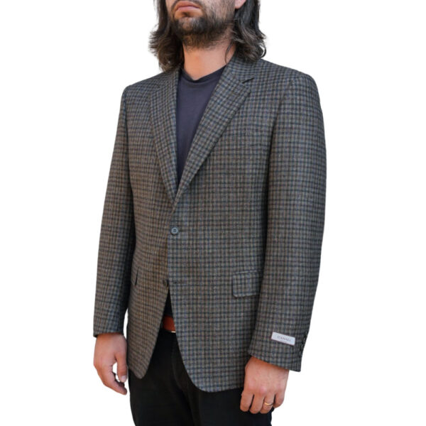 Canali Small Check Grey Smart Jacket side