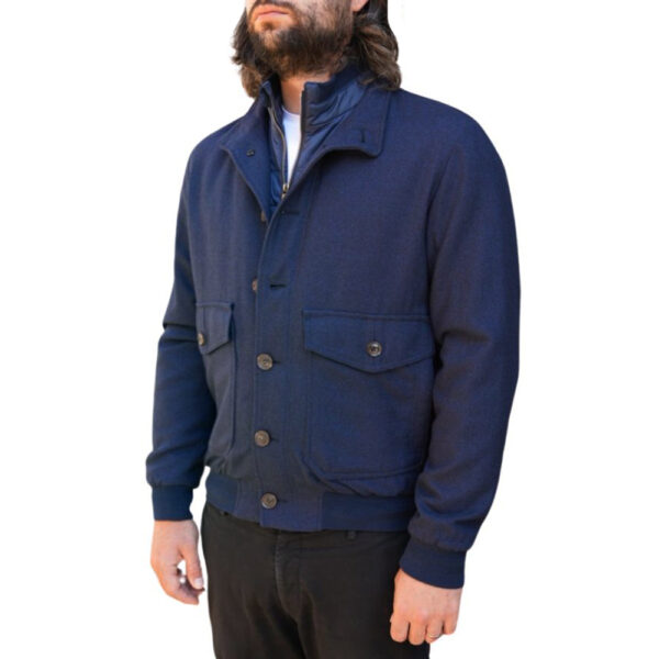 Eduard Dressler Navy jacket with insert side