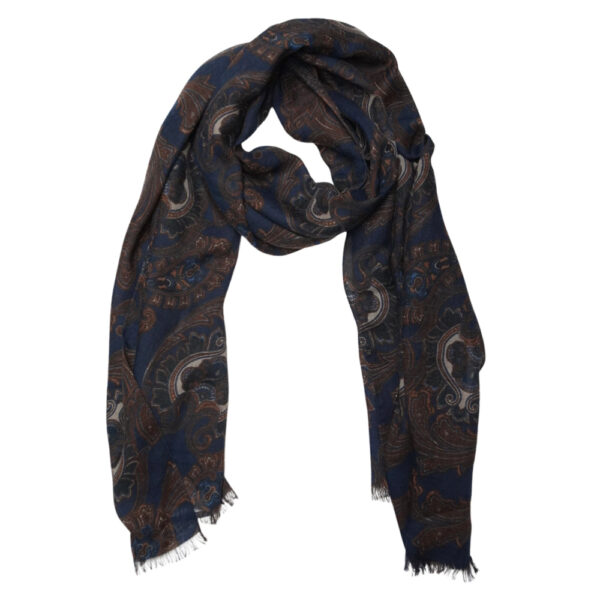 Eduard Dressler Paisley Navy Scarf