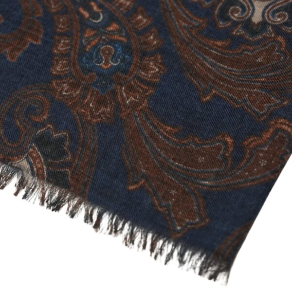 Eduard Dressler Paisley Navy Scarf fabric