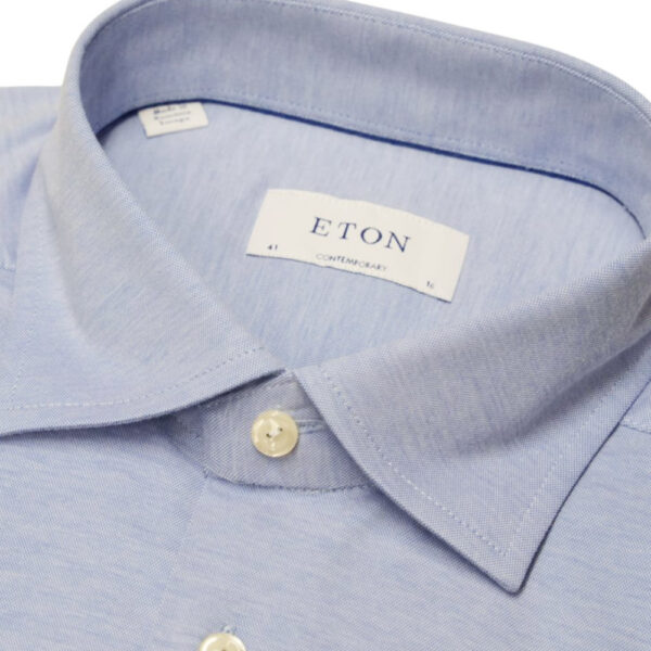 Eton Jersey blue shirt collar