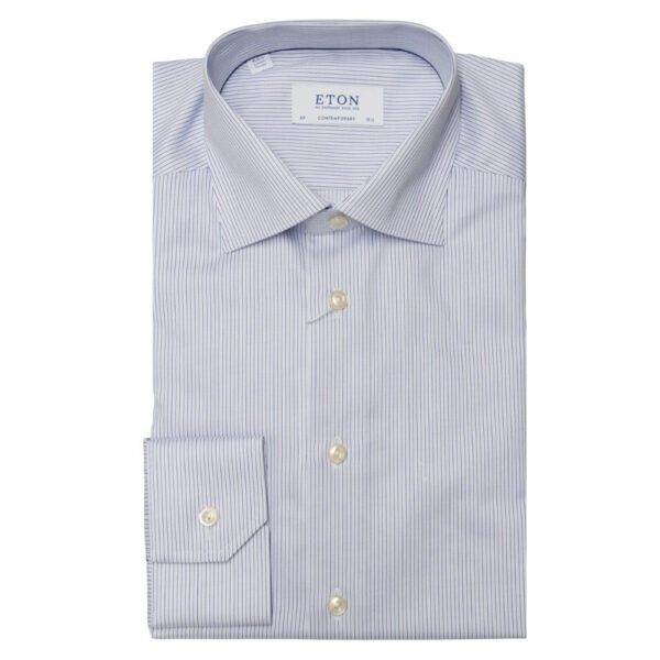 Eton Tripple Stripe Light Blue Shirt