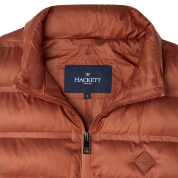 Hackett LIGHTWEIGHT PADDED GILET IN ORANGE front