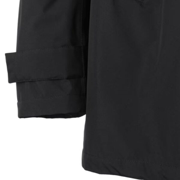 Herno 2 layer black raincoat sleeve detail