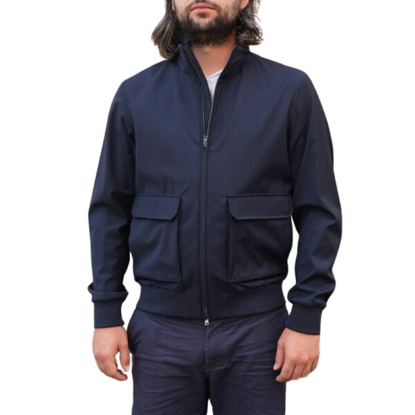 Herno Navy Blouson Jacket front