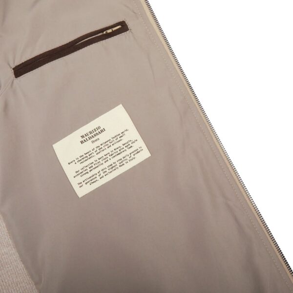 MAURIZIO BALDASSARI Beige Water Repellent Pure Cashmere Gilet lining