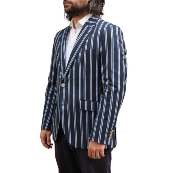 Navy Striped Smart Jacket 3