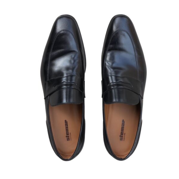 Stemar Black Leather Loafers 4