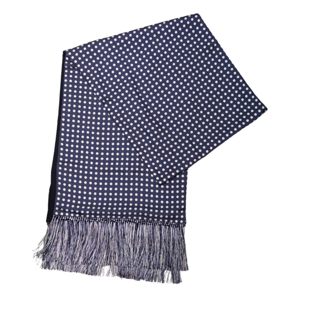 Warwicks Polka Dot Navy Scarf 1