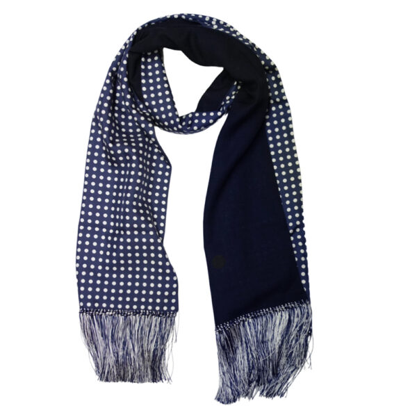 Warwicks Polka Dot Navy Scarf