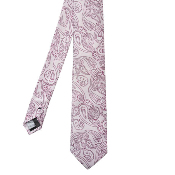 Amanda Christensen Pink Paisley Tie And Pocket Square 3