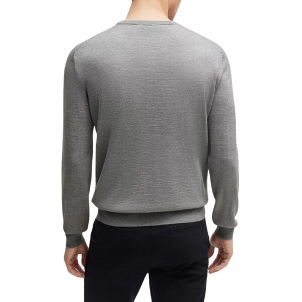 BOSS Grey Logo Embroidered Jumper 2