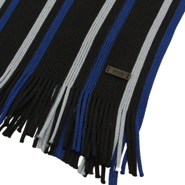 BOSS Navy Stripe Scarf 2