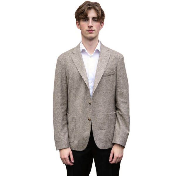 BOSS Slim fit Beige Jacket in Stretch Jersey With Wool 2