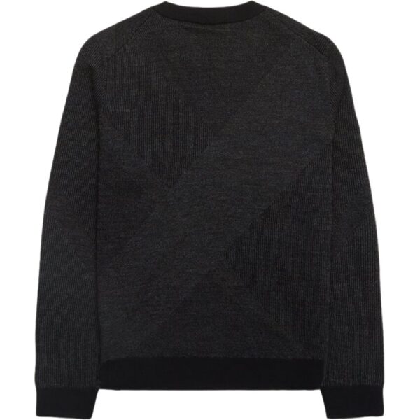 BOSS Virgin wool sweater with two tone jacquard pattern