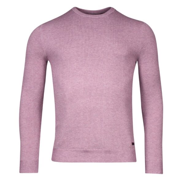 Baileys Waffle Purple Melange Crew Neck Jumper 1