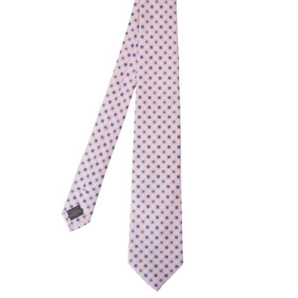 CANALI Pink Floral Silk Tie