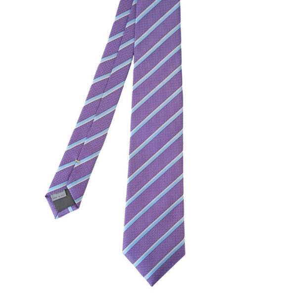 CANALI Purple Blue Pinstripe Tie