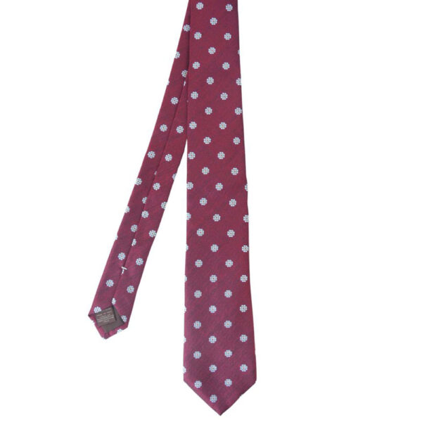 CANALI Red Floral Pattern Tie