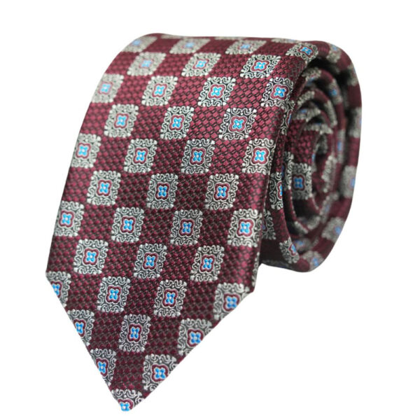 CANALI Red Mosaic Tie 1