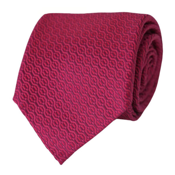 CANALI Textured Crimson Red Tie