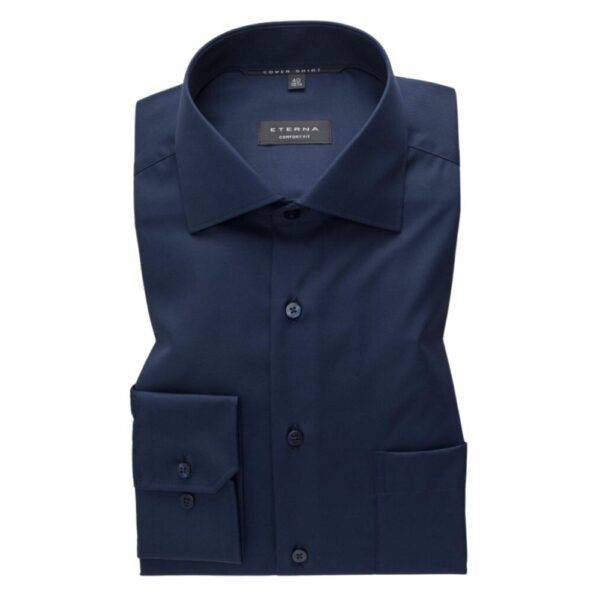 ETERNA Italian Navy Shirt with Breast Pocket