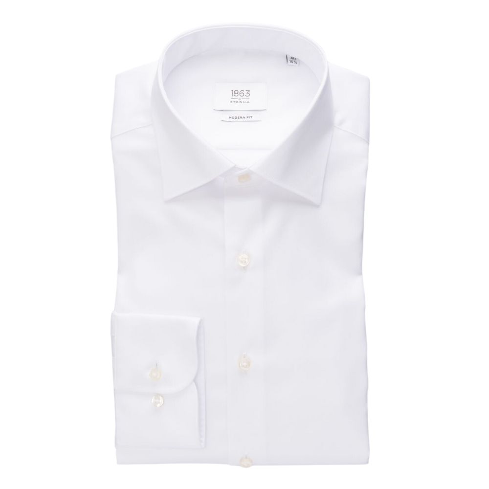 ETERNA Modern Fit Cotton White Shirt