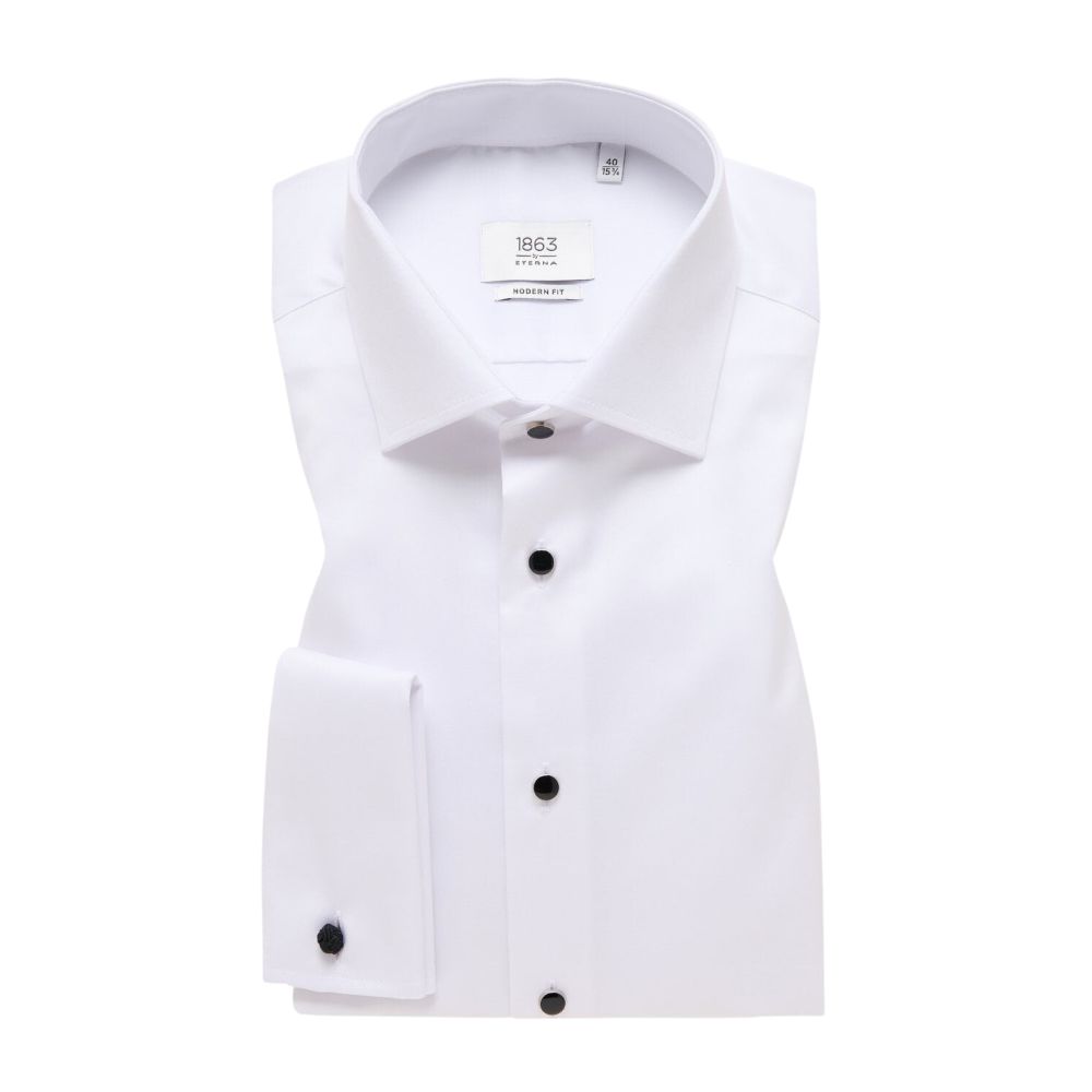 ETERNA Modern Fit White Shirt with French Cuff 1