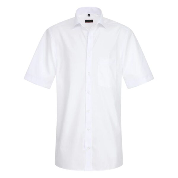 ETERNA Modern Fit White Short Sleeve Shirt Front